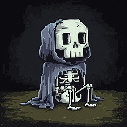 Icon for A skeleton on the scaffolding.