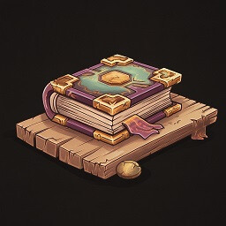 Icon for Old book with scaffolding instructions.