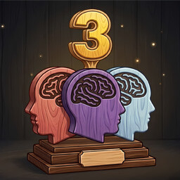 Three's a Crowd achievement icon for Educational Family Games