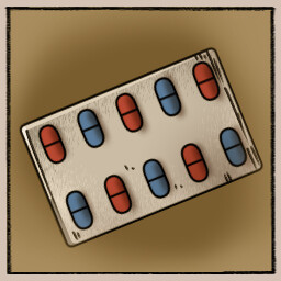red pills, blue pills achievement icon for 1998: The Toll Keeper Story