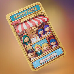 Friendly Faces achievement icon for Monstrix TCG Card Shop