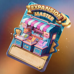 Expansion Master achievement icon for Monstrix TCG Card Shop