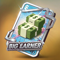 Big Earner achievement icon for Monstrix TCG Card Shop
