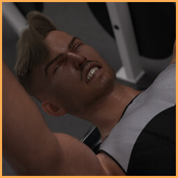 Working out hard