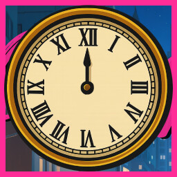 Doomsday clock on midnight