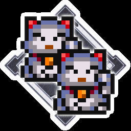まねきねこを２個取ればパワーアップでい！ achievement icon for がんばれゴエモン大集合！