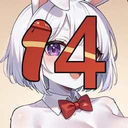14 level completed achievement icon for Hentai Furry Bunny