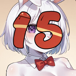 15 level completed achievement icon for Hentai Furry Bunny