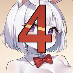 4 level completed achievement icon for Hentai Furry Bunny