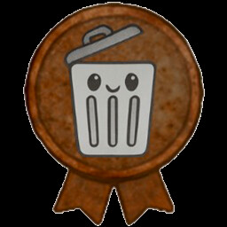 Trash can explorer achievement icon for Boba Cafe Simulator