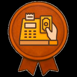 Cashier Pro achievement icon for Boba Cafe Simulator