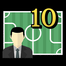 Ten Seasons Completed achievement icon for Kevin Toms Football Star Manager