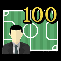 100 Seasons Completed achievement icon for Kevin Toms Football Star Manager