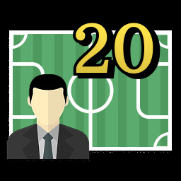 20 Seasons completed achievement icon for Kevin Toms Football Star Manager