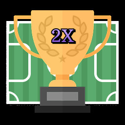 Double Winners achievement icon for Kevin Toms Football Star Manager