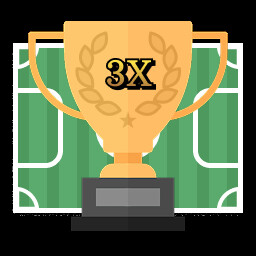 Treble Winners achievement icon for Kevin Toms Football Star Manager