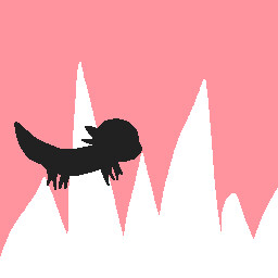 Corrupted level achievement icon for Axolotl Swim