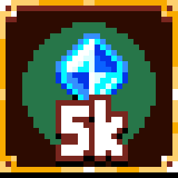 Find 5000 gems achievement icon for Death by Scrolling