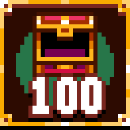 Open 100 treasure chests achievement icon for Death by Scrolling