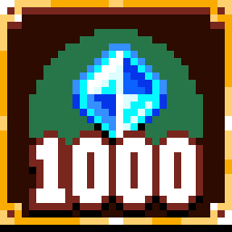 Find 1000 gems achievement icon for Death by Scrolling