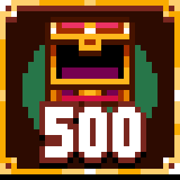 Open 500 treasure chests achievement icon for Death by Scrolling
