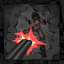 Shoot First achievement icon for Jeff The Killer: Horror Game
