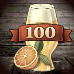 100 witbier bottles achievement icon for Beer Manufacture Simulator