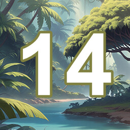 Icon for 14 level completed