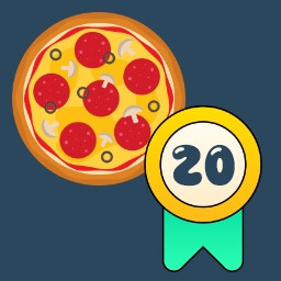 20 Pizza Orders Requested achievement icon for Pizza Restaurant Together
