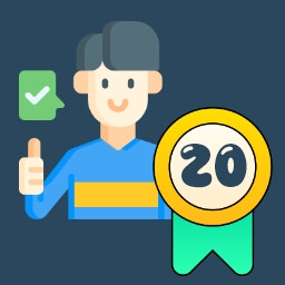 20 Customers Served achievement icon for Pizza Restaurant Together