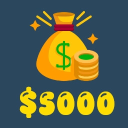Earned $5,000 achievement icon for Pizza Restaurant Together