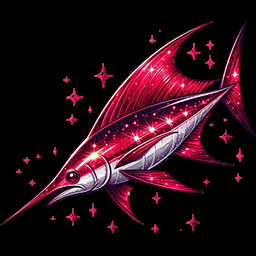 Ruby swordfish trophy achievement icon for Fishing Relax