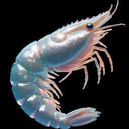 Silver freshwater shrimp achievement icon for Fishing Relax