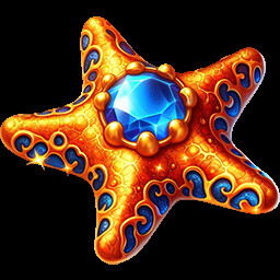 Golden lava starfish achievement icon for Fishing Relax