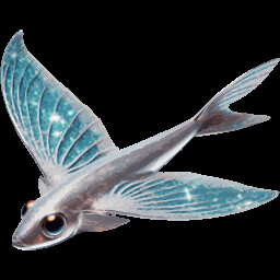 Silver flying fish achievement icon for Fishing Relax