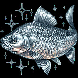 Silver common roach trophy achievement icon for Fishing Relax