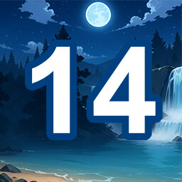 Icon for 14 level completed