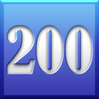 200 levels finished achievement icon for Slither Link Plus