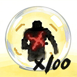 Internal injury 100 achievement icon for Backpack Jianghu