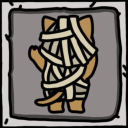 Icon for The cat in a mummy costume