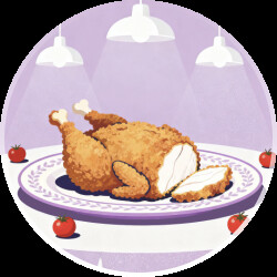 The fried chicken showdown achievement icon for 恋爱吗？我家猫会后空翻