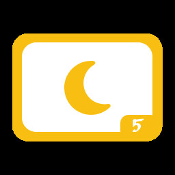 Orange Badge Moon achievement icon for TickClock