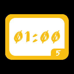 Orange Badge One Hour achievement icon for TickClock