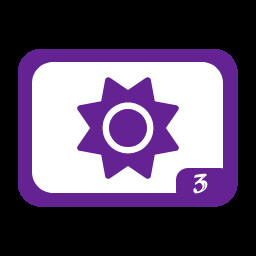 Purple Badge Sun achievement icon for TickClock
