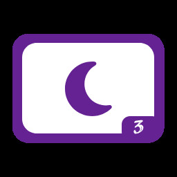 Purple Badge Moon achievement icon for TickClock