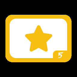 Orange Badge Star achievement icon for TickClock