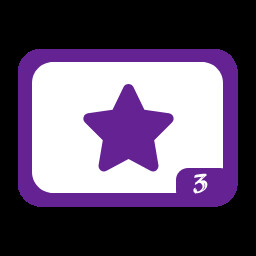 Purple Badge Star achievement icon for TickClock