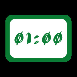 Green Badge One Hour achievement icon for TickClock
