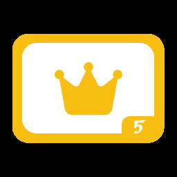 Orange Badge Crown achievement icon for TickClock