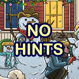 Icon for Completed Snowman Competition level with no hints.